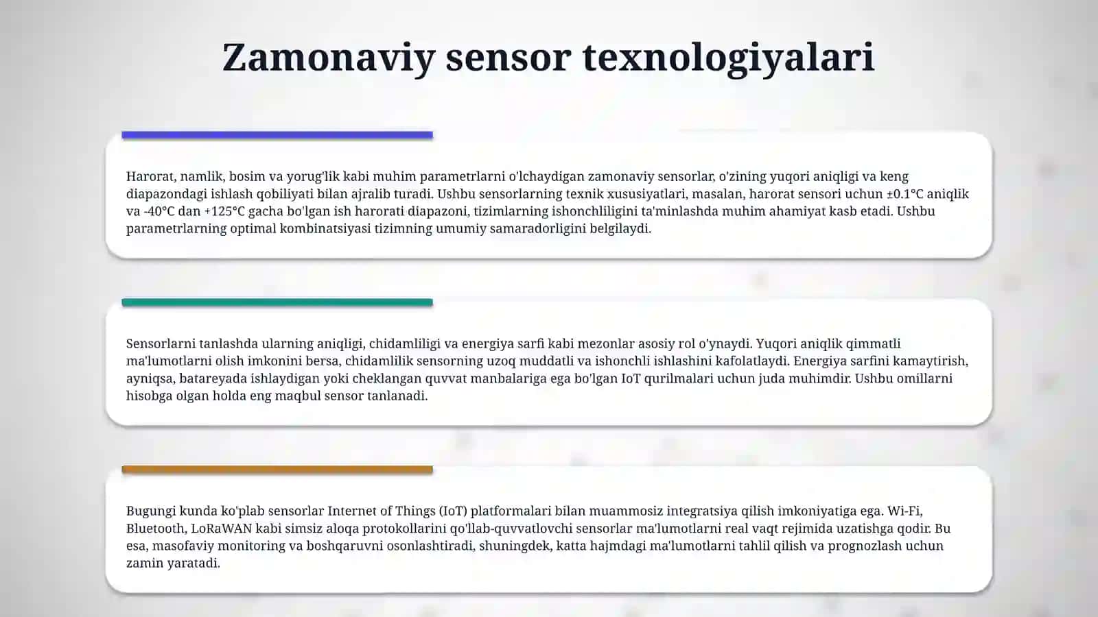 Mikrokontroller asosida ko'p funksiyali datchiklar tizimini ishlab chiqish 4