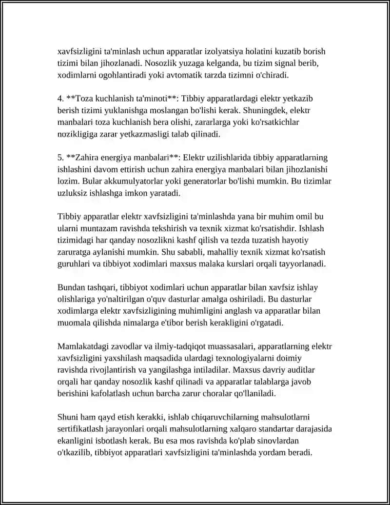 Elektr xavfsizligi asoslari tibbiy apparatlarda 4