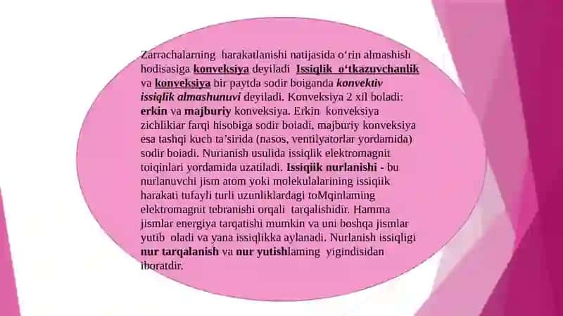 Issiqlik tarqalish turlari 4