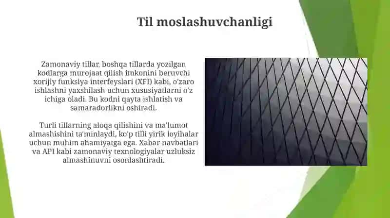 ZAMONAVIY DASTURLASH TILLARI 4