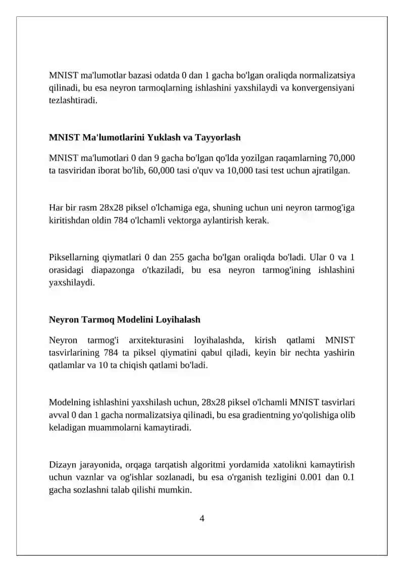 Neyron tarmoqlar asoslari - MNIST raqamlarini tanib olish 4