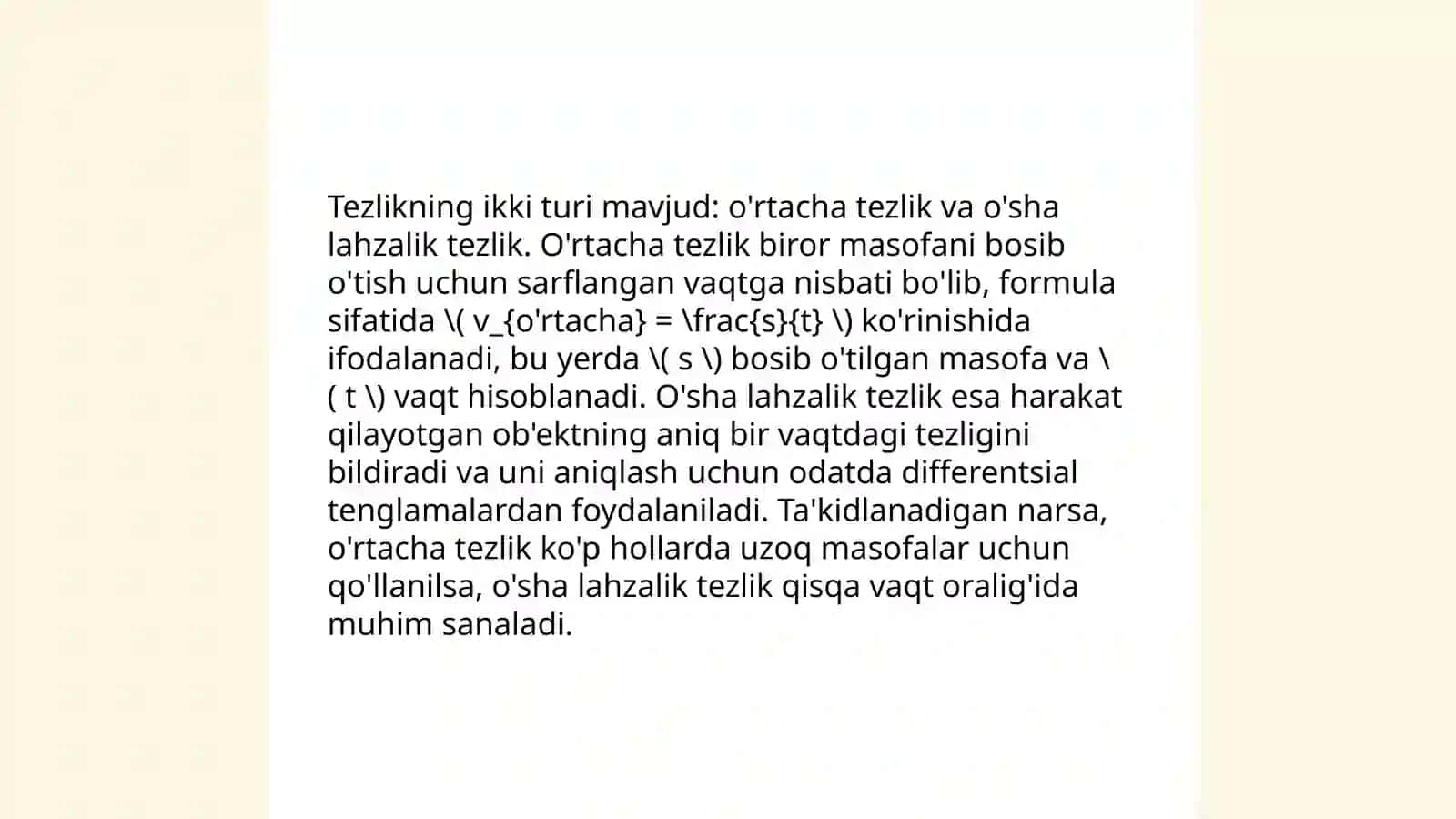 Kinematika asoslari 4