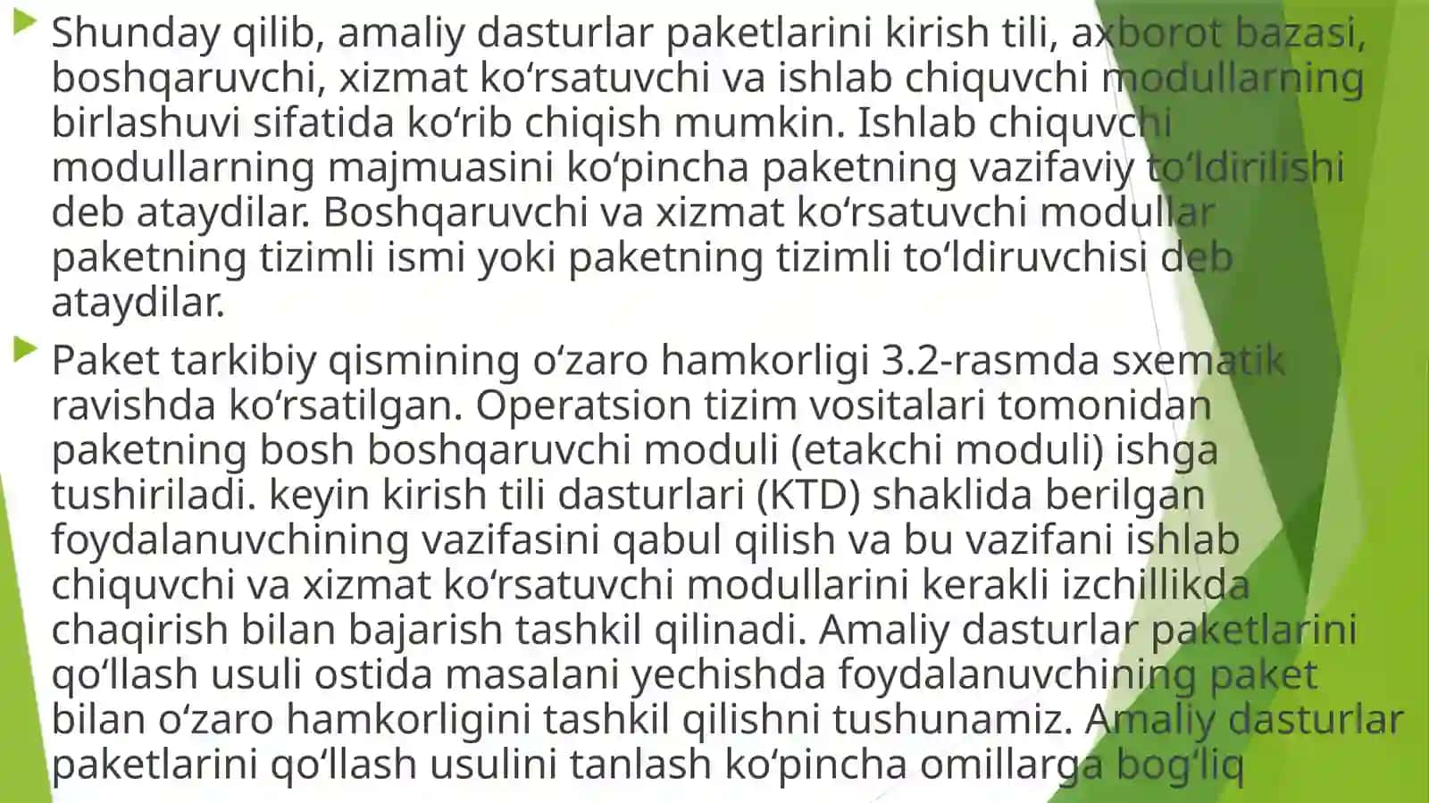 Integratsiyalashgan amaliy dasturlar paketi 4