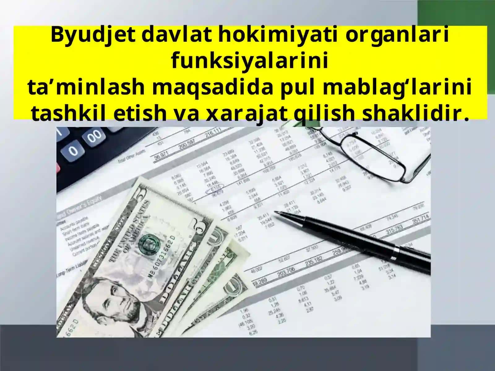 O‘zbekiston Respublikasi davlat byudjeti va byudjet huquqi 4
