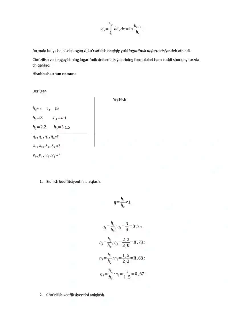 Deformatsiyaning geometrik o‘chog‘i 4