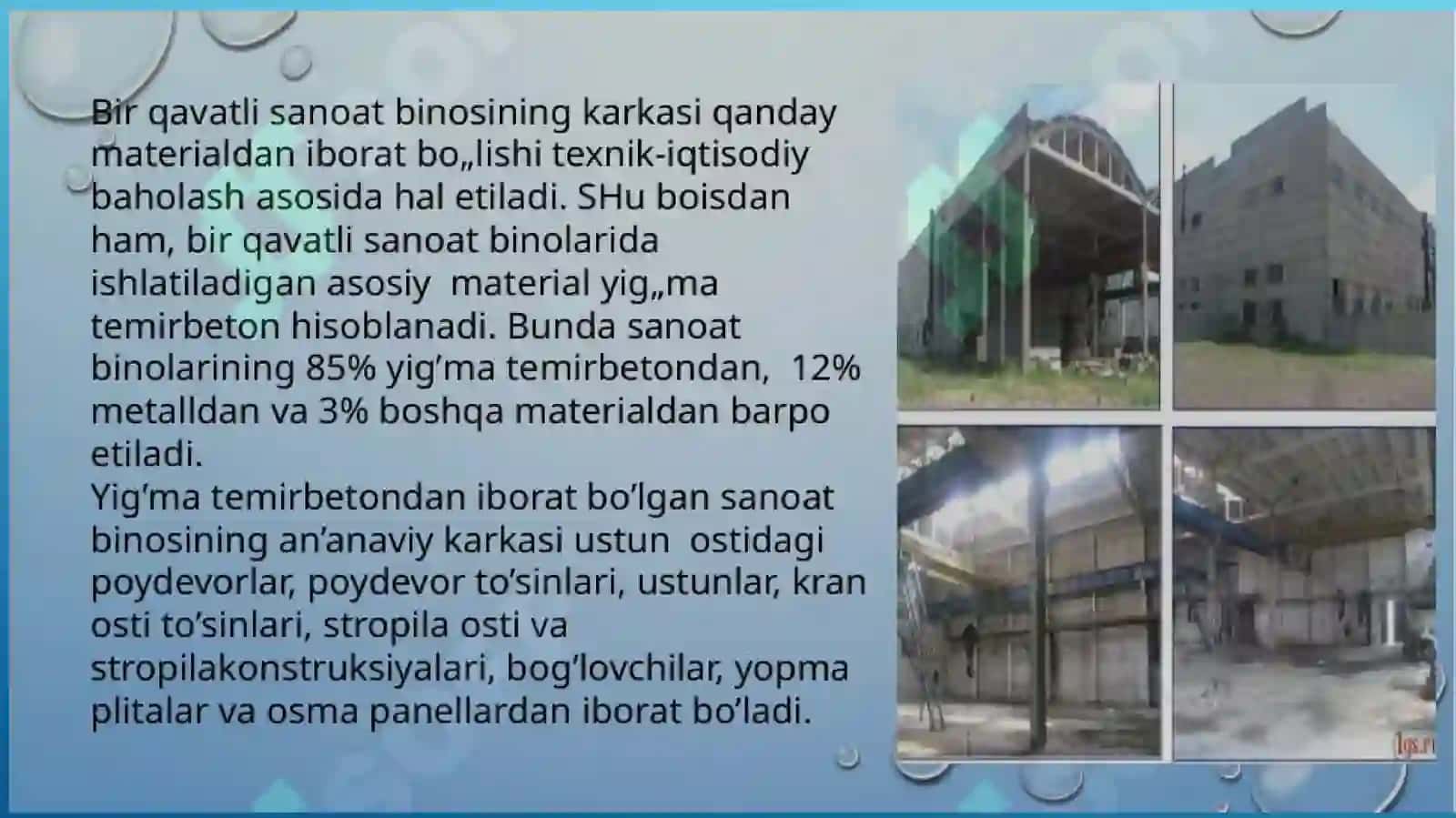 Sanoatbinolarida qo'llaniladigan temir beton balka va fermalar 4