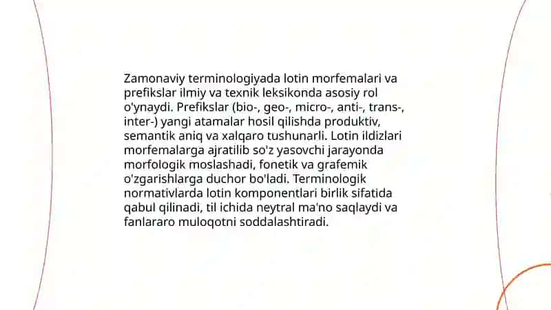 Zamonaviy tillarda lotinshunoslik 4