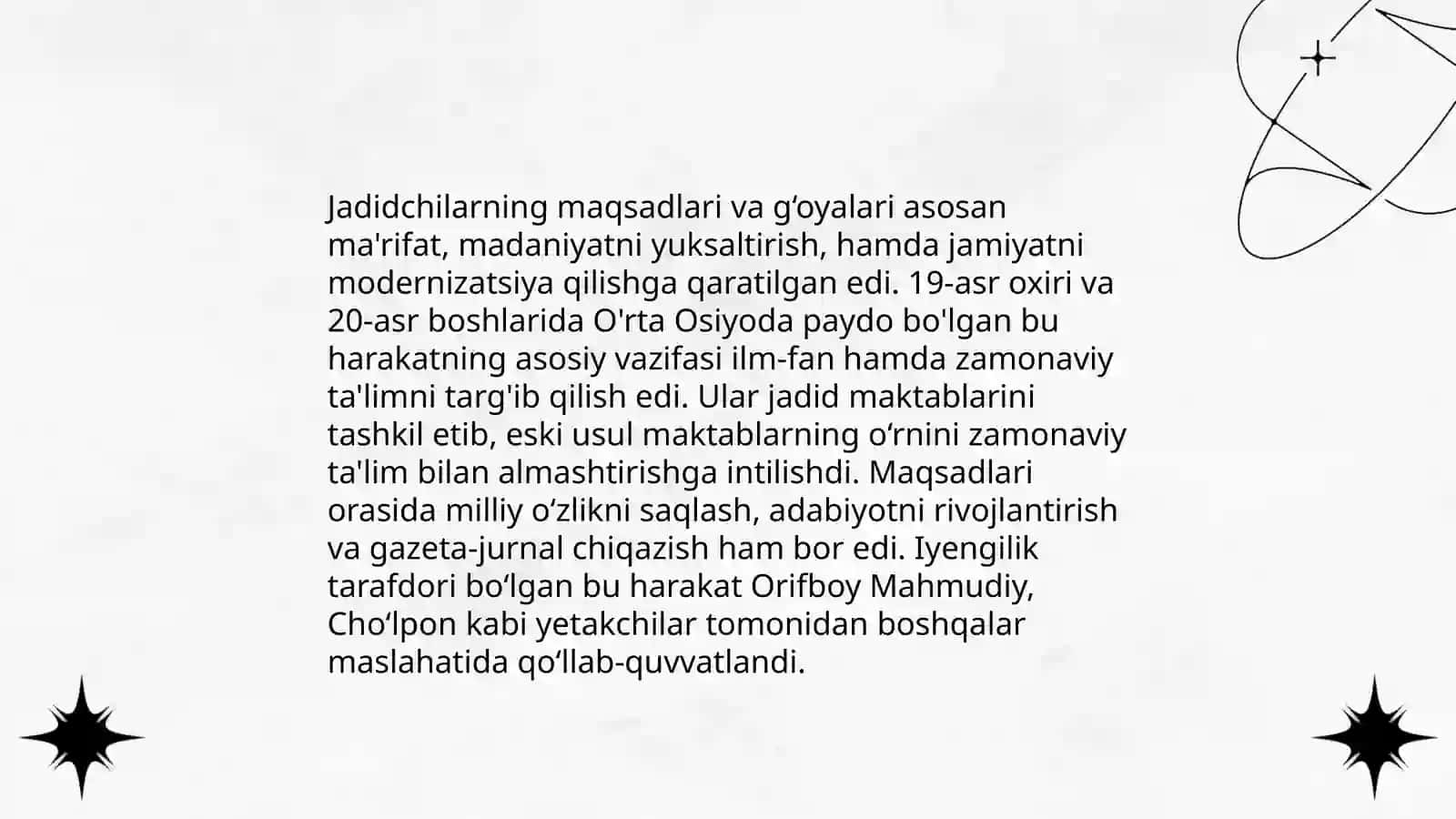 Jadidchilik harakati namoyondalari va faoliyati 4