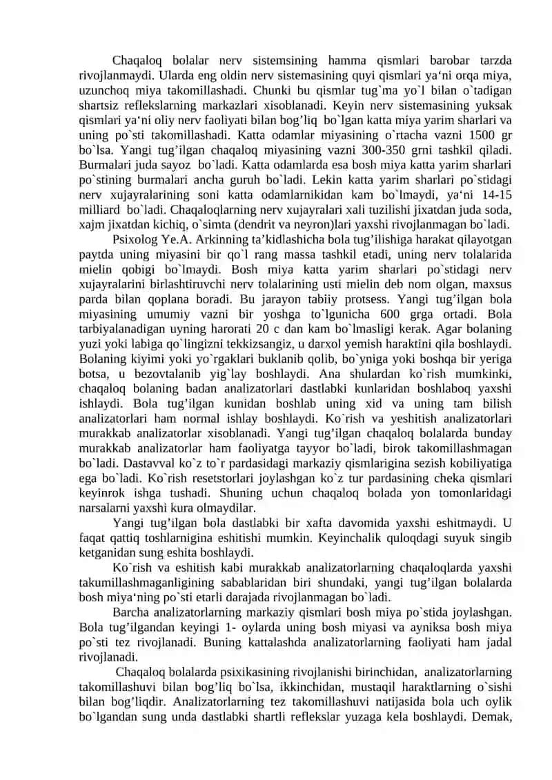 Chaqaloqlik davrida jismoniy va psixologik rivojlanish 4