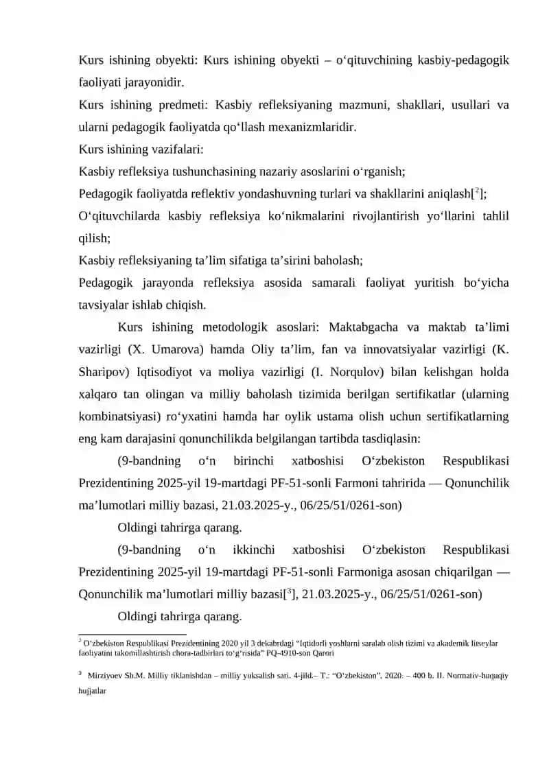 O’qituvchi pеdаgоgik fаоliyatidа kаsbiy rеflеksiyaning o’rni 4