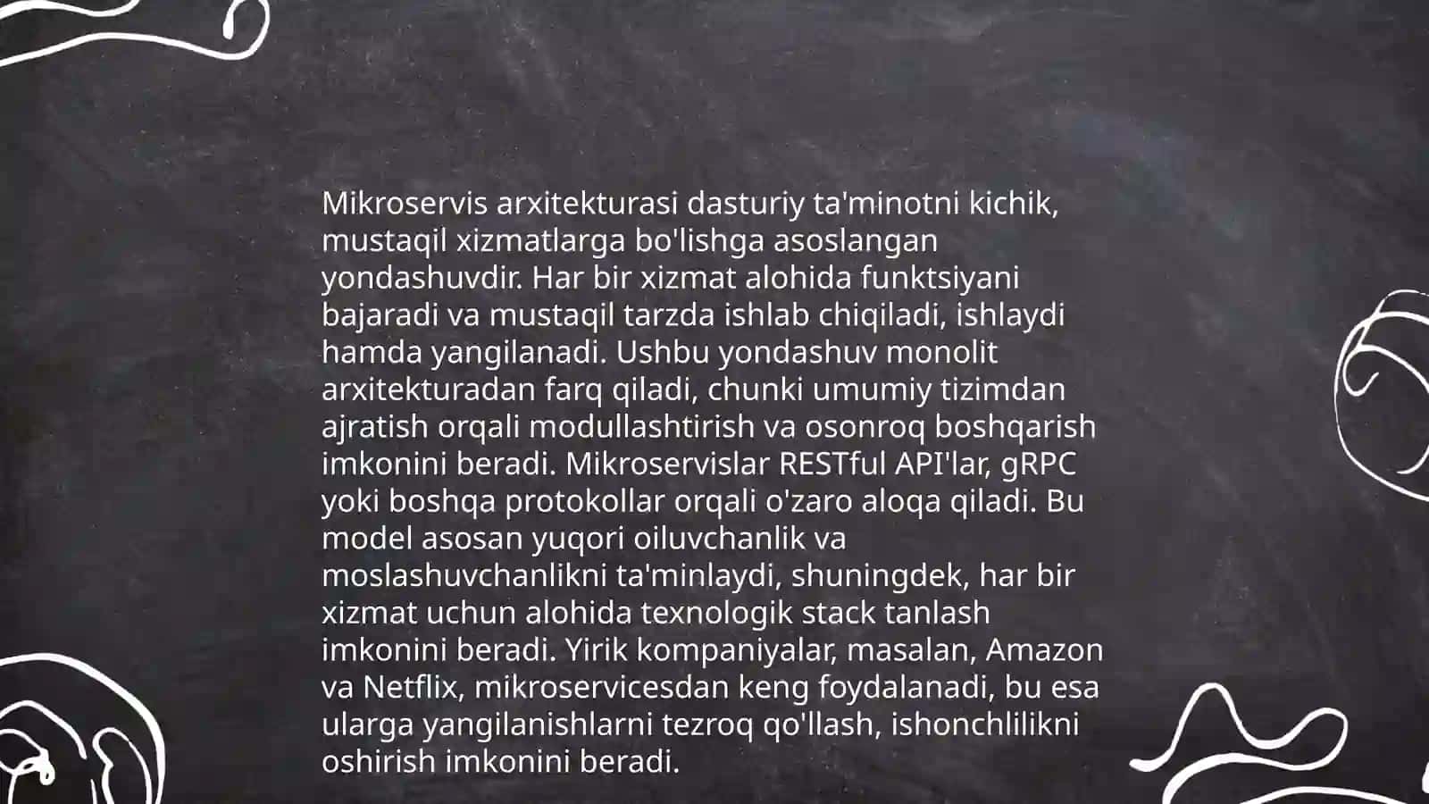 Qism dasturlarni rivojlantirish 4
