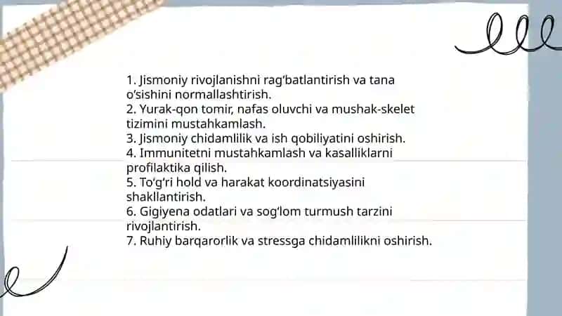 Jismoniy tarbiyaning maqsadi va vazifalari 4