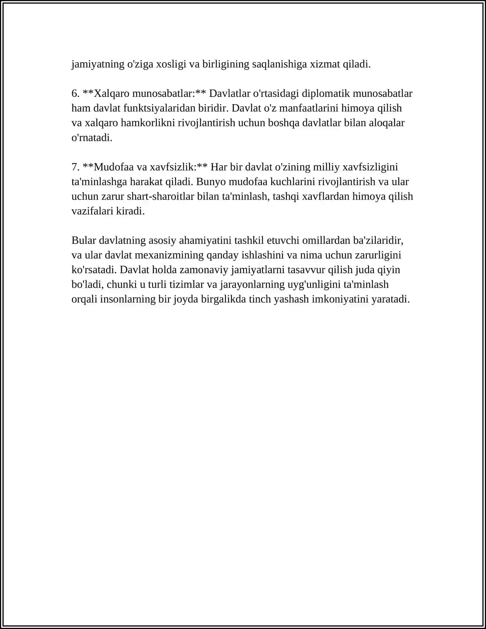 DAVLAT TUSHUNCHASI, BELGILARI VA UNING MOHIYATI 4