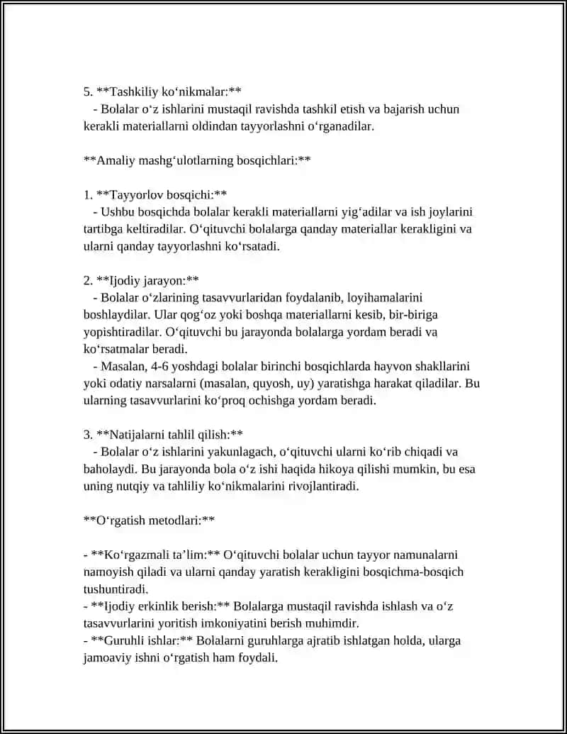 MAKTABGACHA YOSHDAGI BOLALARNI APPLIKATSIYA ISHLARIGA OʻRGATISH 4