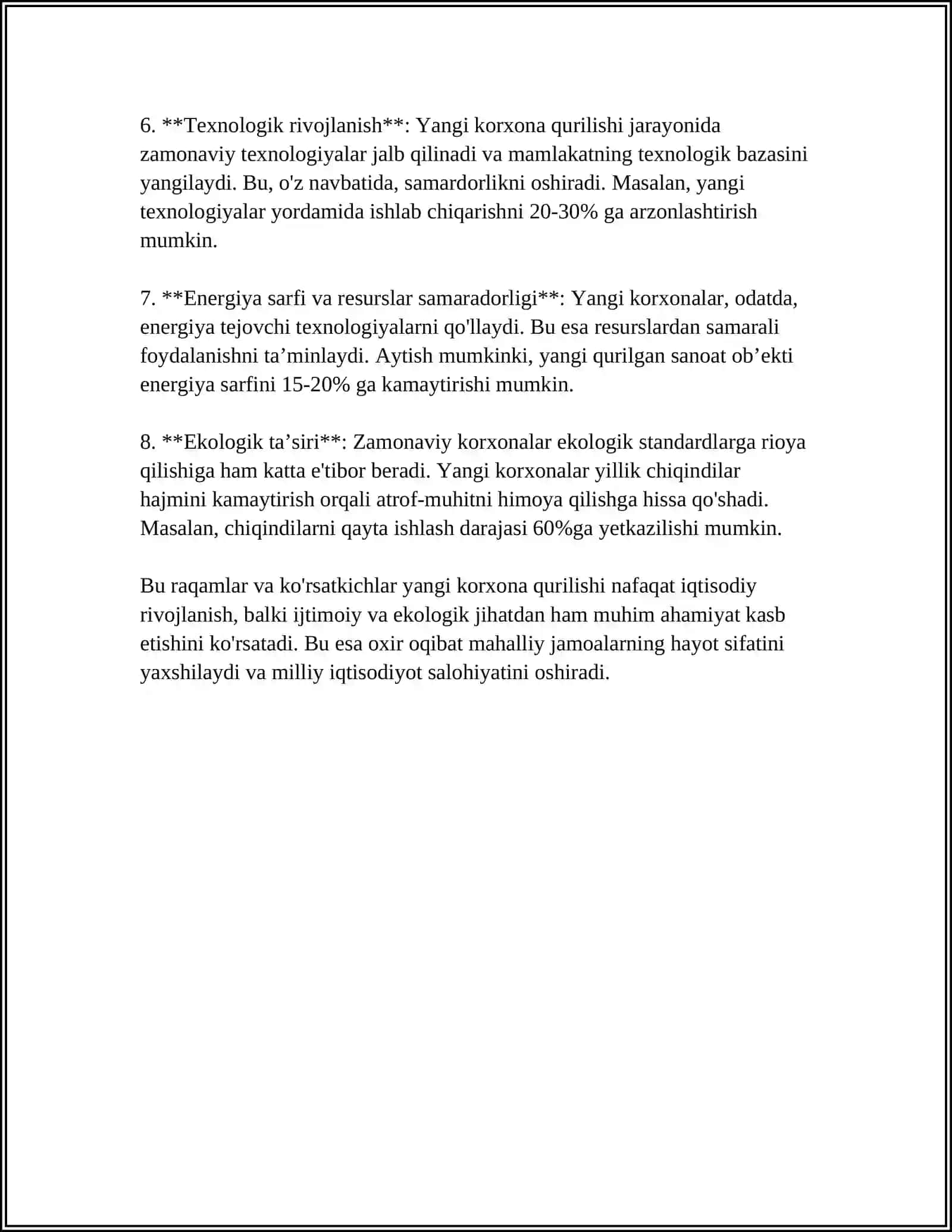 YANGI KORXONA QURISHNING DOLZARBLIGI 4