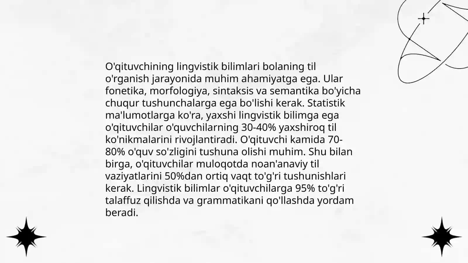 O'qituvchining grammatik va uslubiy kompetensiyasi 4
