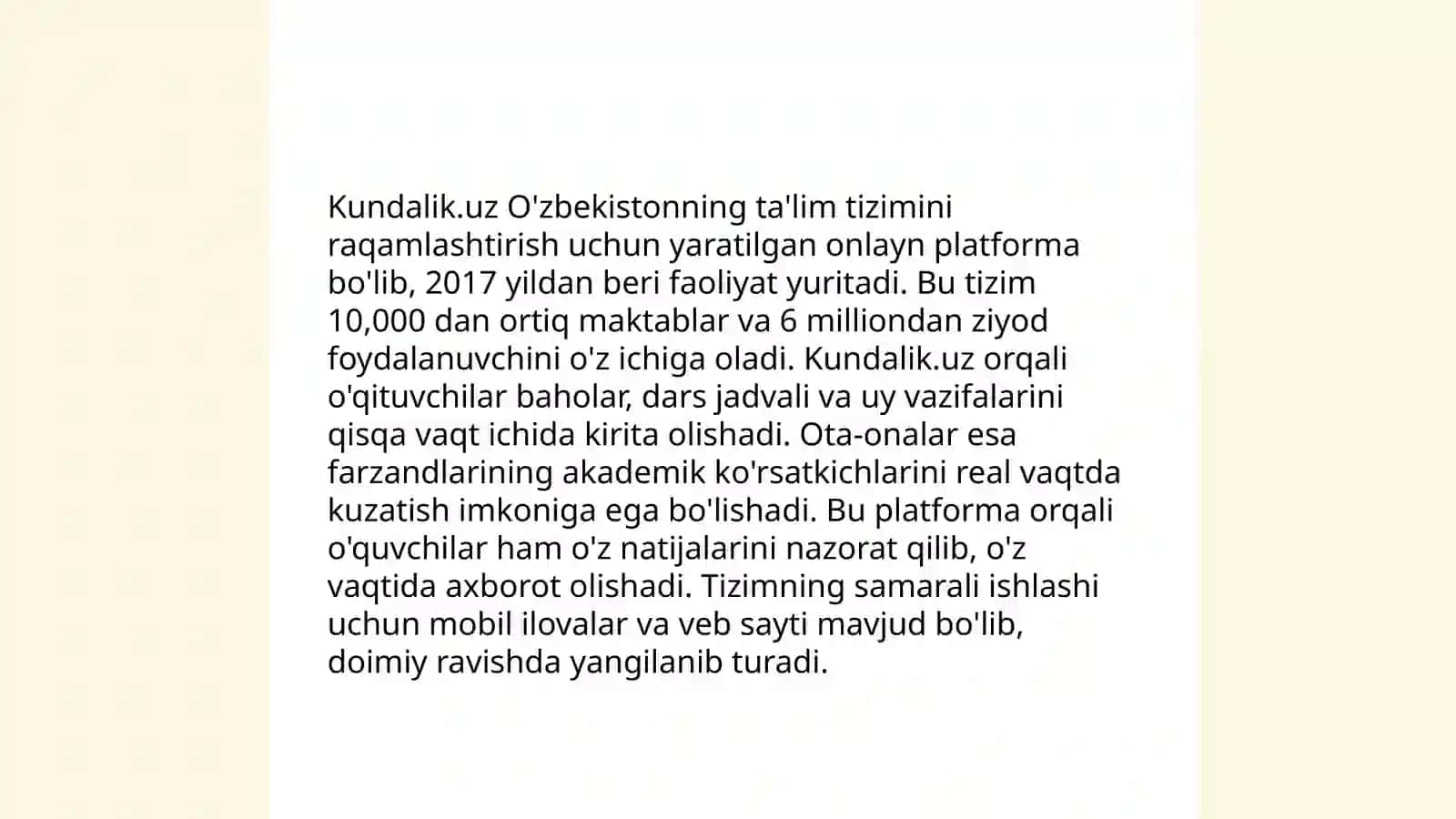 Elektron platformalarda ishlash ( Kundalik.uz, Google Claasroom va boshqalar) 4