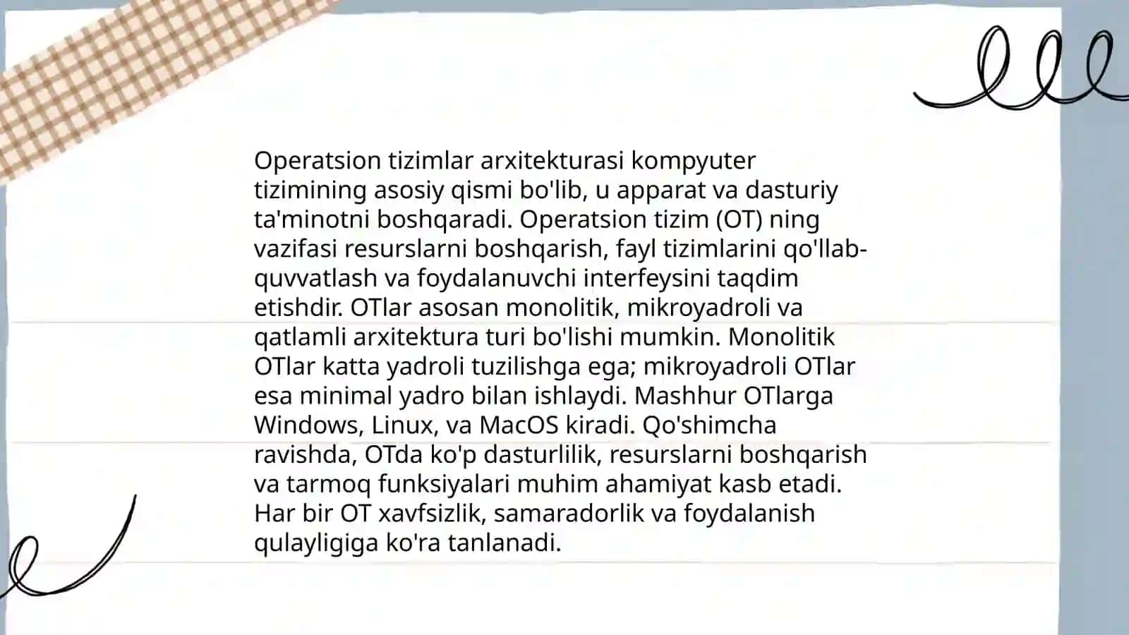 Operatsion tizimlar 4