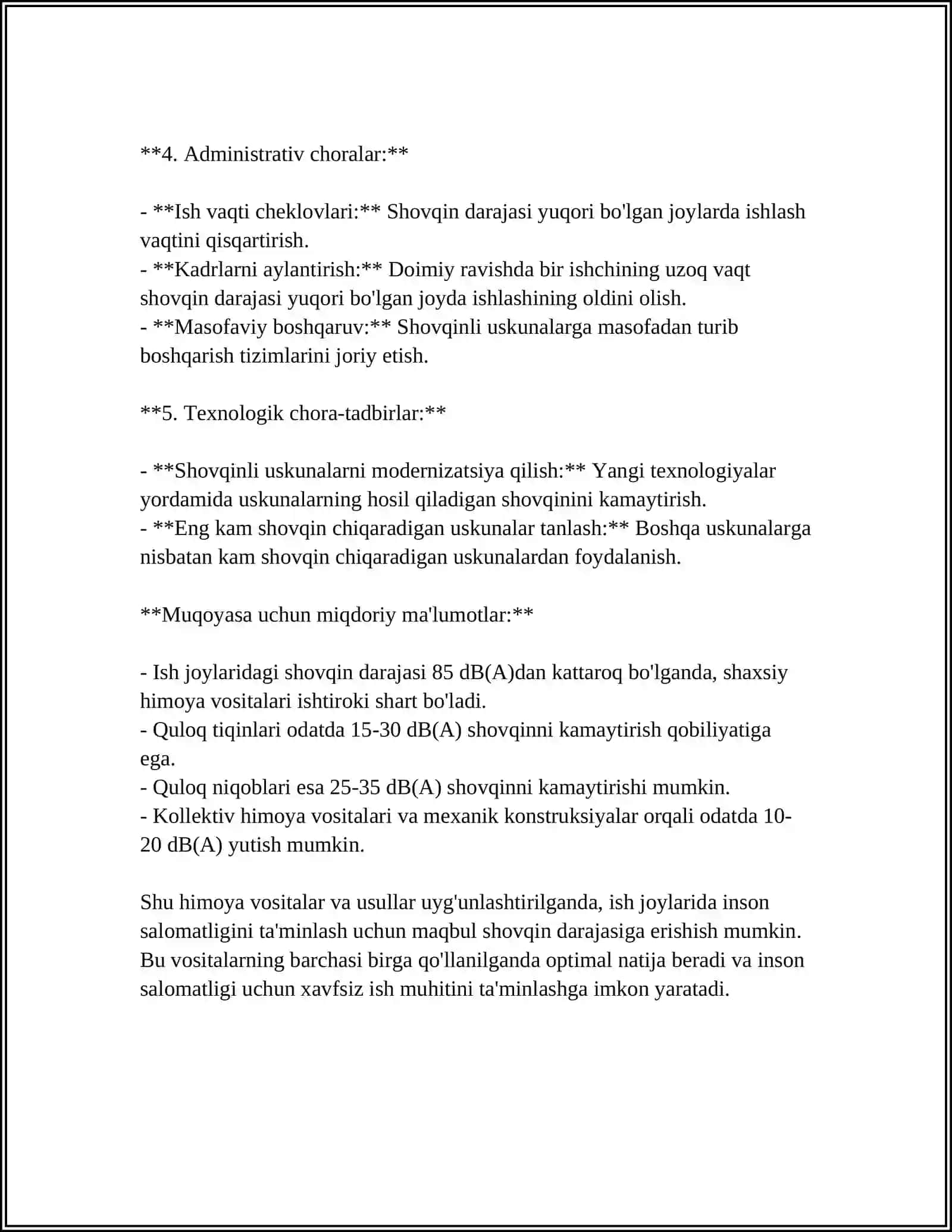 SHOVQIN VA TITRASHDAN HIMOYALANISH TEXNIK VOSITALARINING GURUHLANISHI VATUZILISHINI O‘RGANISH 4