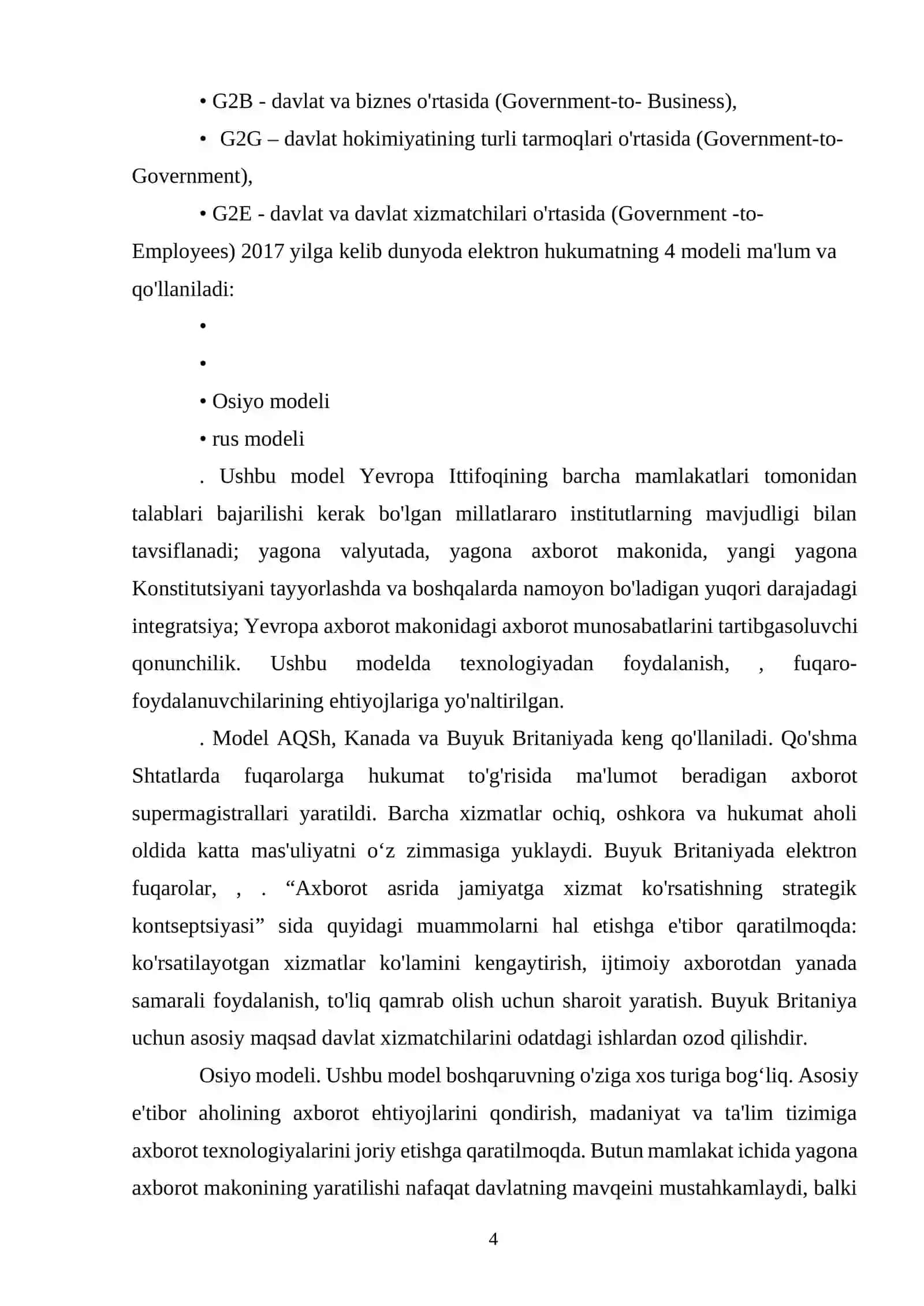 Elektron hukumat tizimining ishlash xususiyatlari 4
