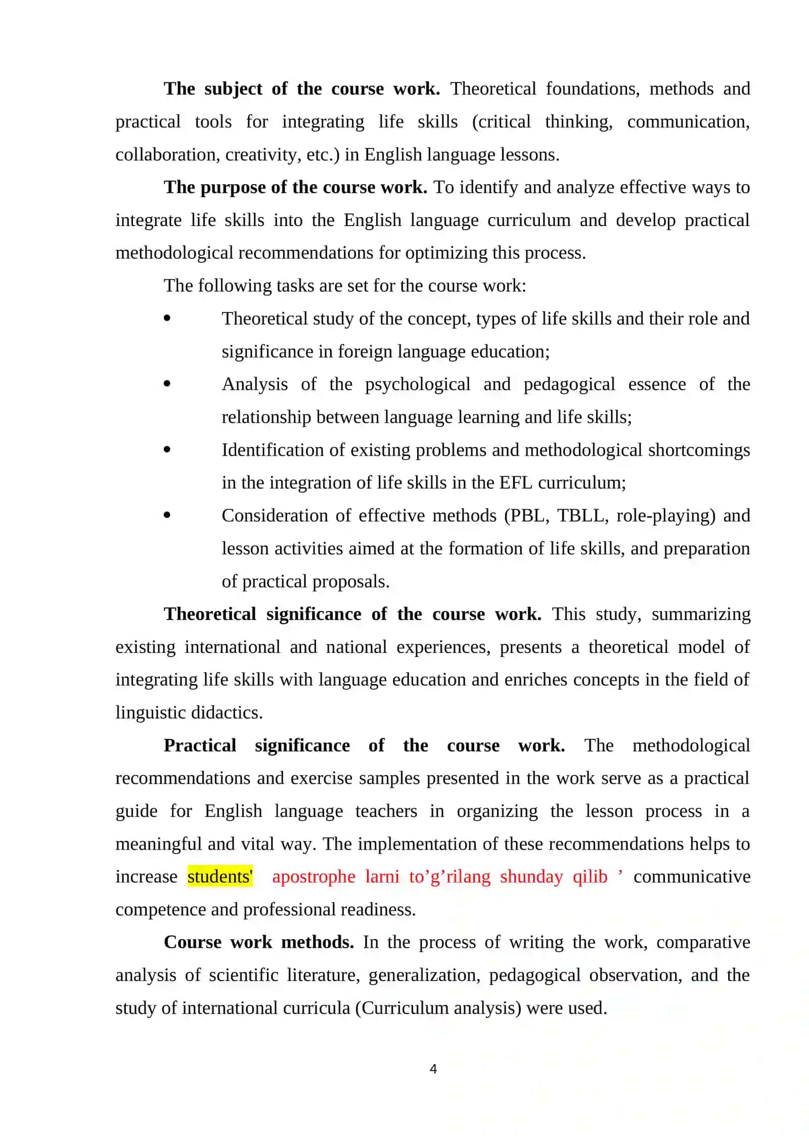 THEORETICAL FOUNDATIONS OF LIFE SKILLS IN EFL EDUCATION 4