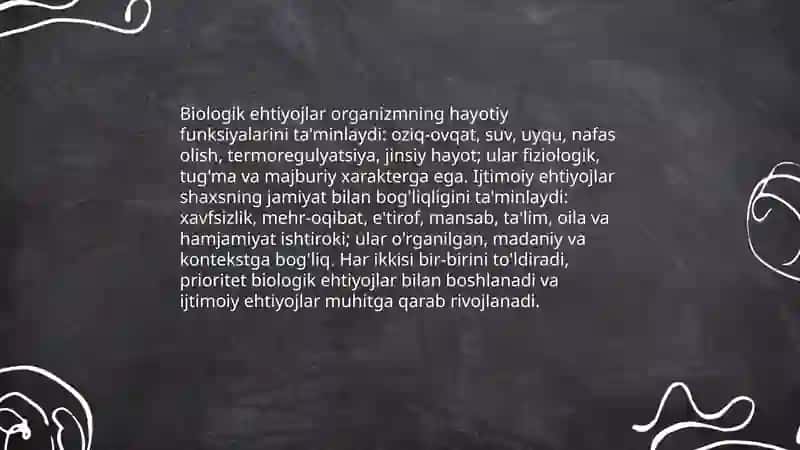 Ehtiyoj va qiziqishlarning psixologik tasnifi 4