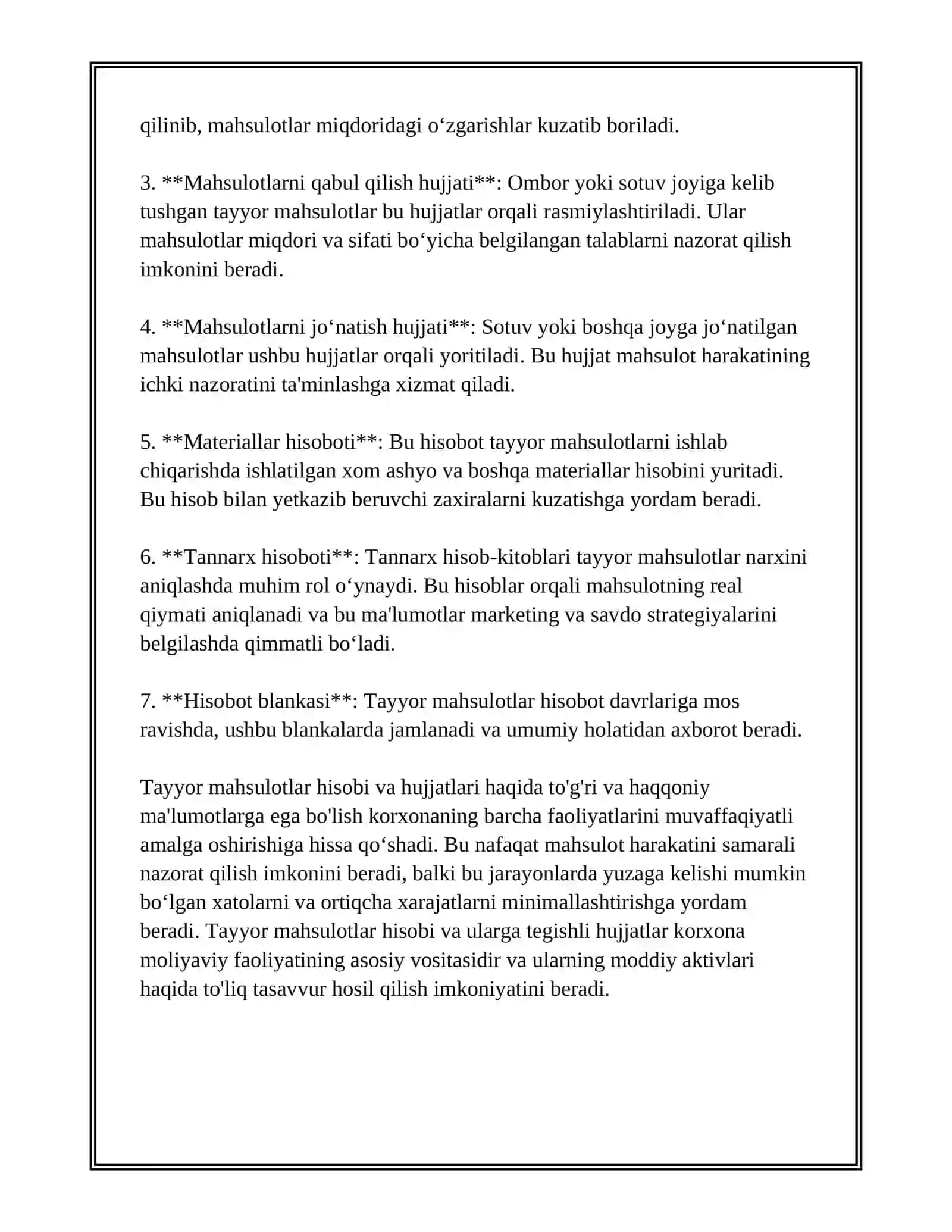 TAYYOR MAHSULOT (ISH, XIZMAT)LAR VA ULARNING SOTILISHI HISOBI VA AUDITI 4