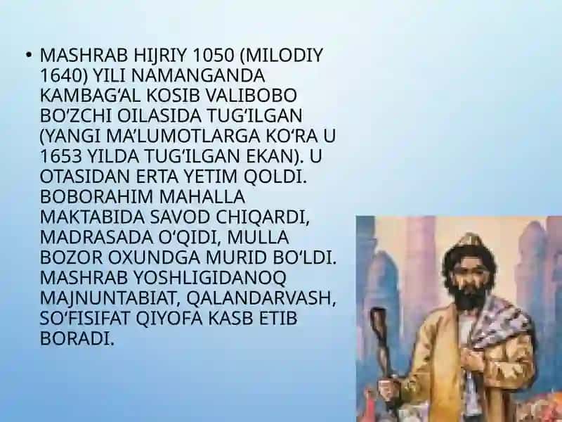 Mashrab ijodida kalomijome' badiiy san'ati 4