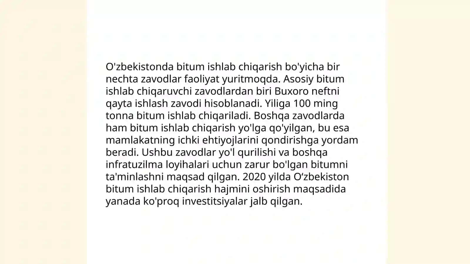 Bitum mahsulotlarini ishlab chiqarish 4