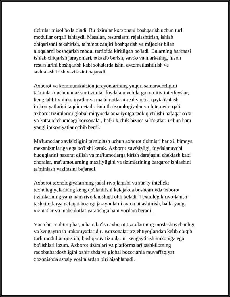 Boshqaruvda axborot tizimlari va platformalari 4