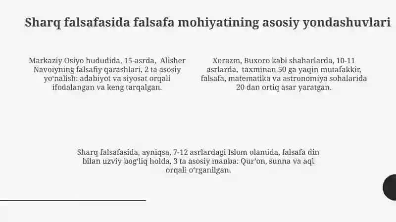 Falsafaning mohiyatiga oid sharq va gʻarb mutafakkirlari tariflarini tasniflash 4