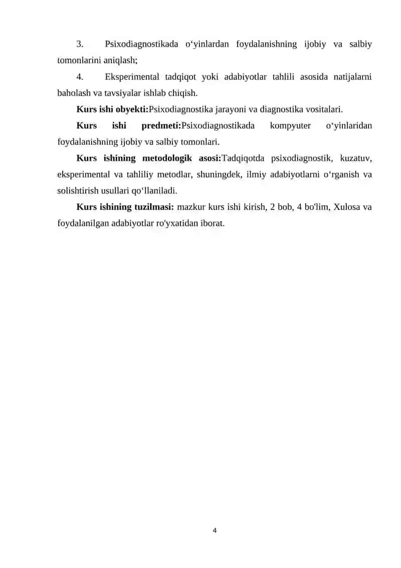 Psixodiagnostikada kompyuter o’yinlaridan foydalanishning ijobiy va salbiy tamonlari. 4