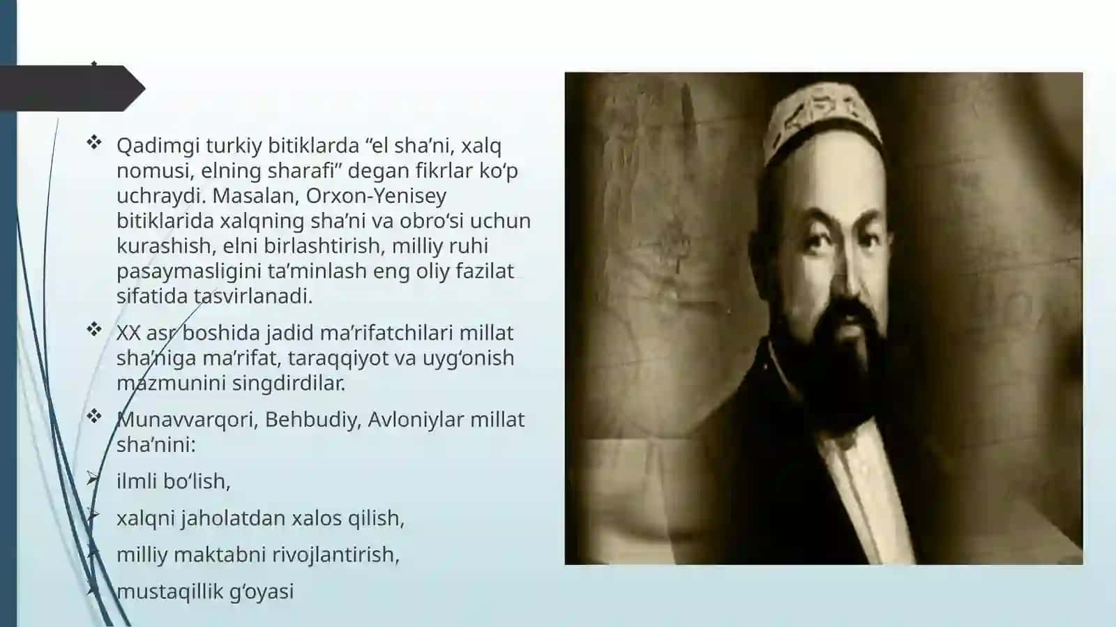 Millat sha’nini himoya qilishning o’ziga xos jihatlari. 4