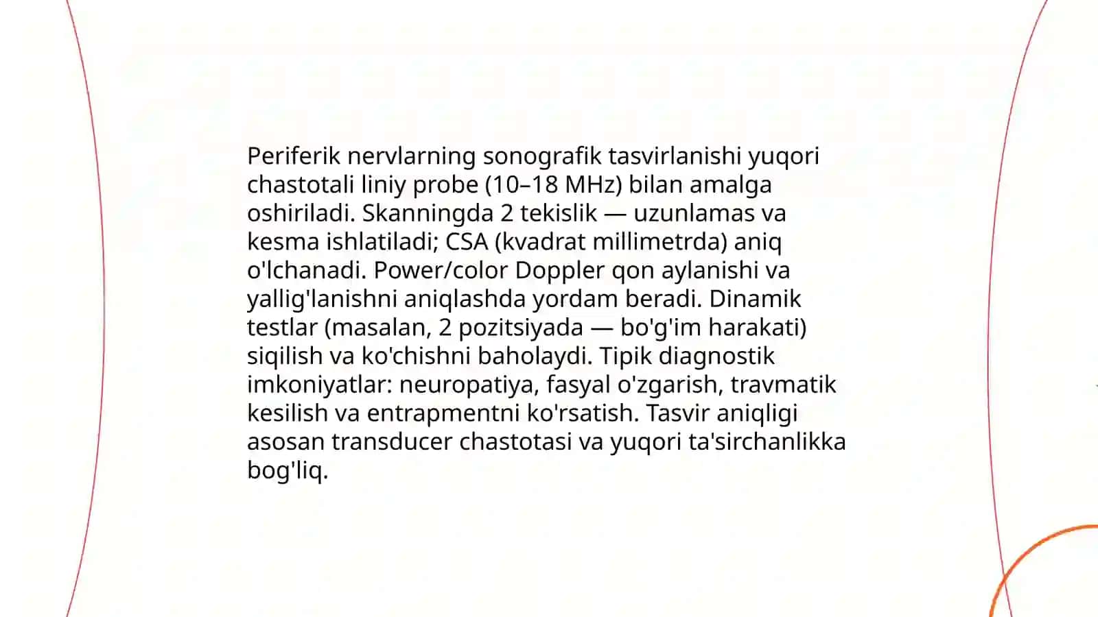 Sonografiya: Markaziy va periferik nerv sistemasi 4