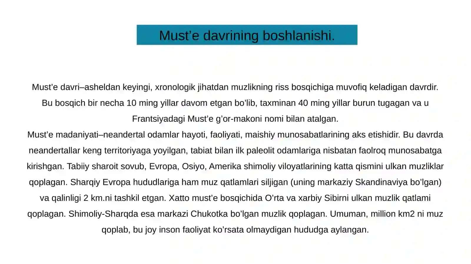 O’rta Osiyoda ilk poleolit davri madaniyati xususiyatlari 4