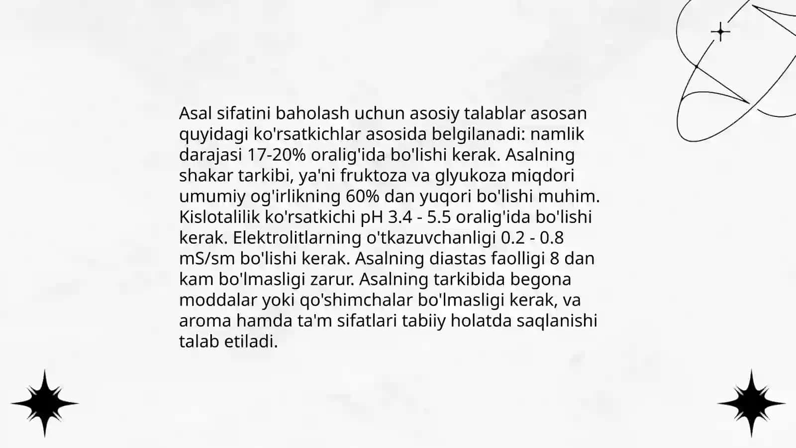 Asalarichilik mahsulotlariga qoʻyiladigan veterinariya sanitariya ekspertizasi talablari 4
