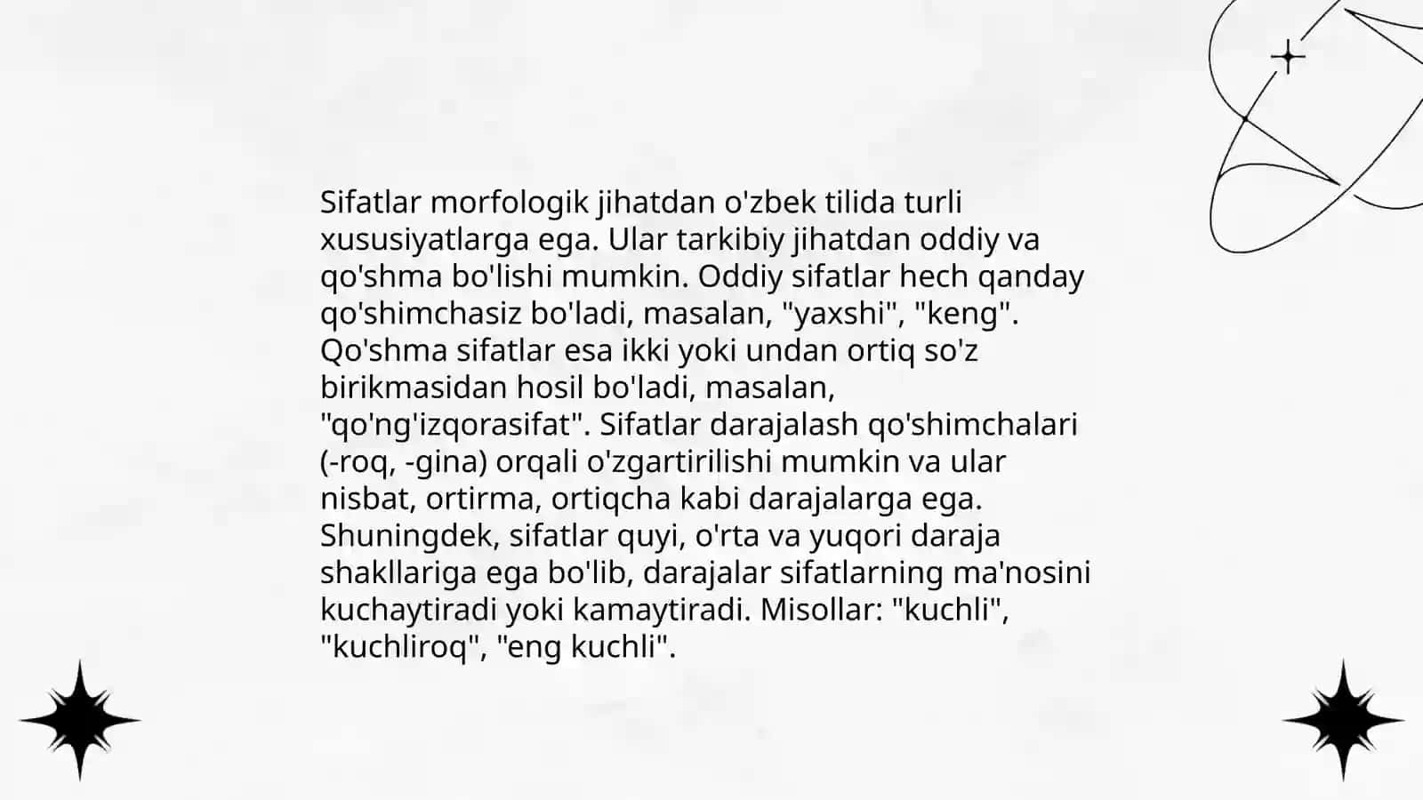 Sifatning leksik-grammatik xususyati 4