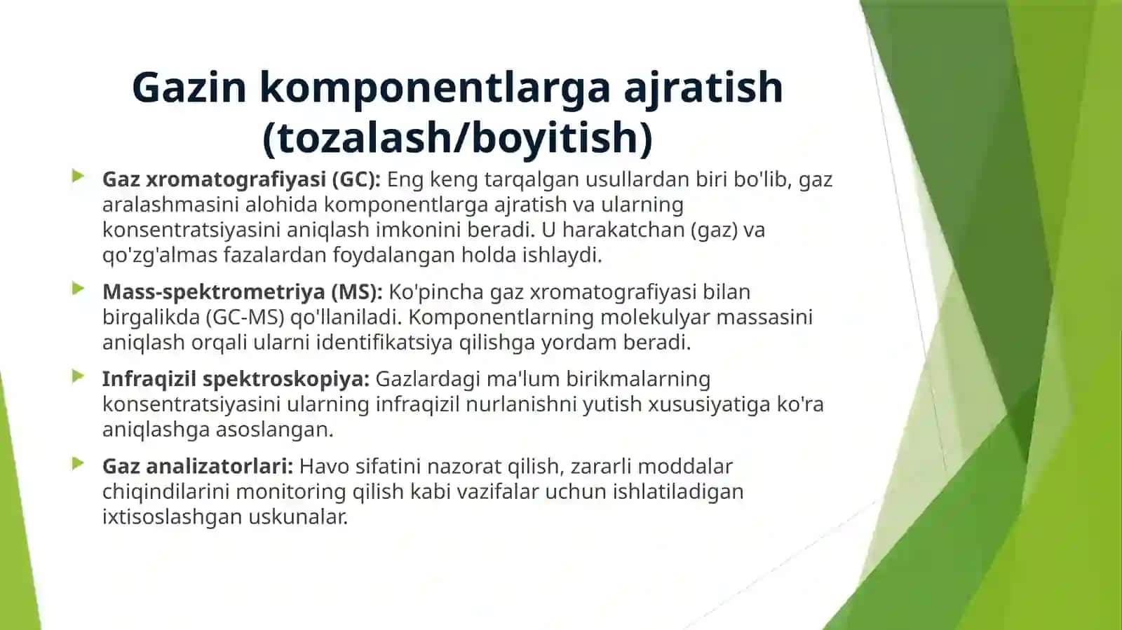 Gaznitahlilqilishvakomponentlargaajratish 4