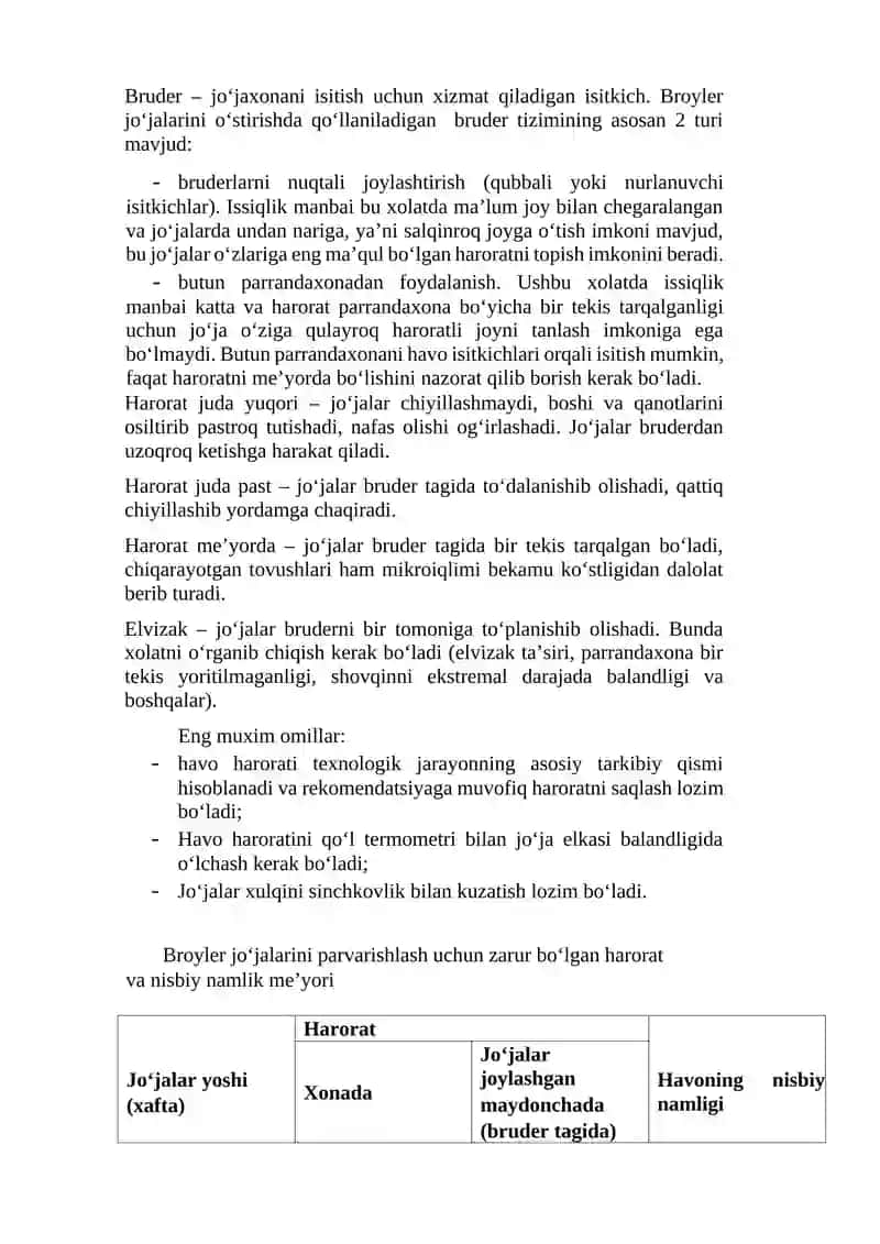 Go’sht yo’nalishidagi jo’jalarni o’stirish va parvarishlash xususiyatlari 4