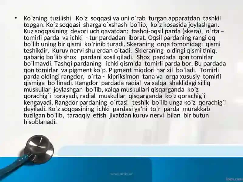 Ko`rish va eshitish organlarining gigiеnasi 4