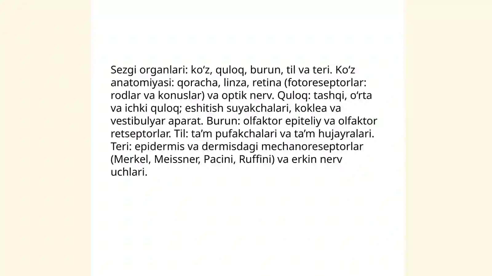 Sezgilar haqida umumiy tushuncha va uning nerv fiziologik asoslari 4