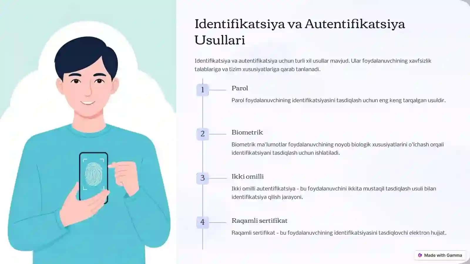 Identifikatsiya va Autentifikatsiya Vositalari 4