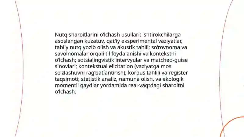 Nutq sharoiti va uning sotsialingvistik tadqiqotlar 4
