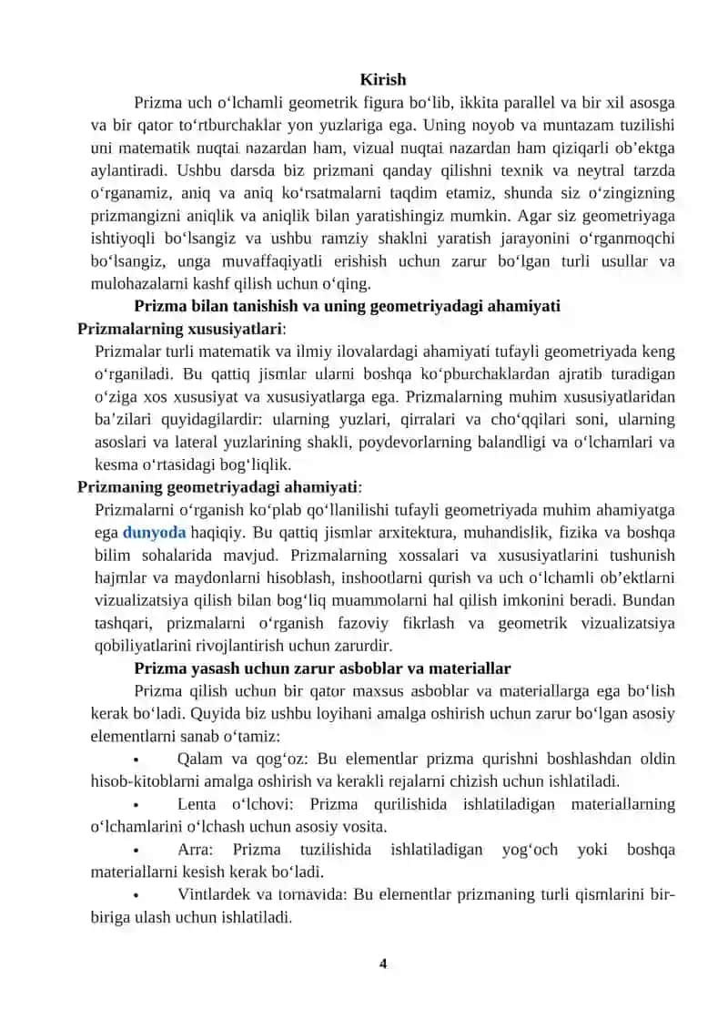 Prizmaning hajmini hisoblash 4