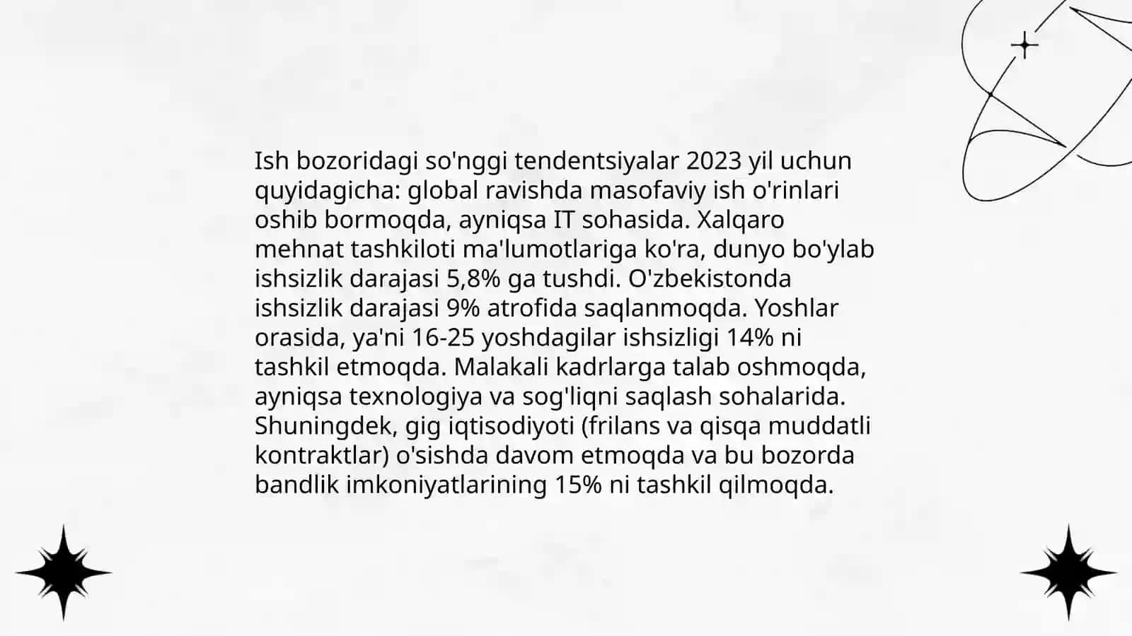 Ish o'rinlari bo'yicha ma'lumotlar bilan tanishish manbalari 4