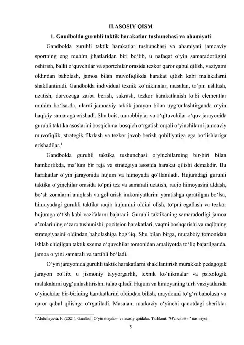 Gandbolda guruhli taktik harakatlar 4
