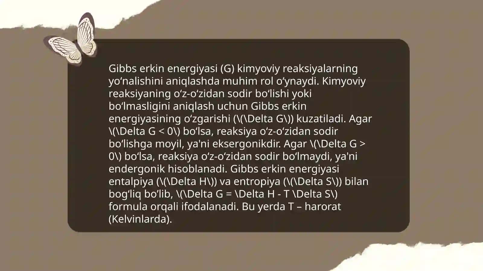 Izobarik va Izotermik Kimyoviy Reaksiyalar 4