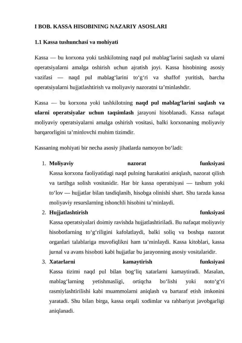 Kassa Muammolarining Hisobini Yuritish Tartibi 4