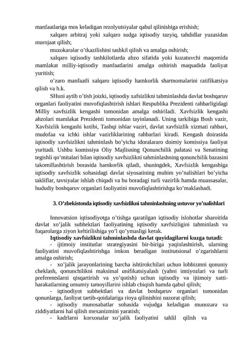 IQTISODIY XAVFSIZLIKNI TA‘MINLASH MEXANIZMI 4