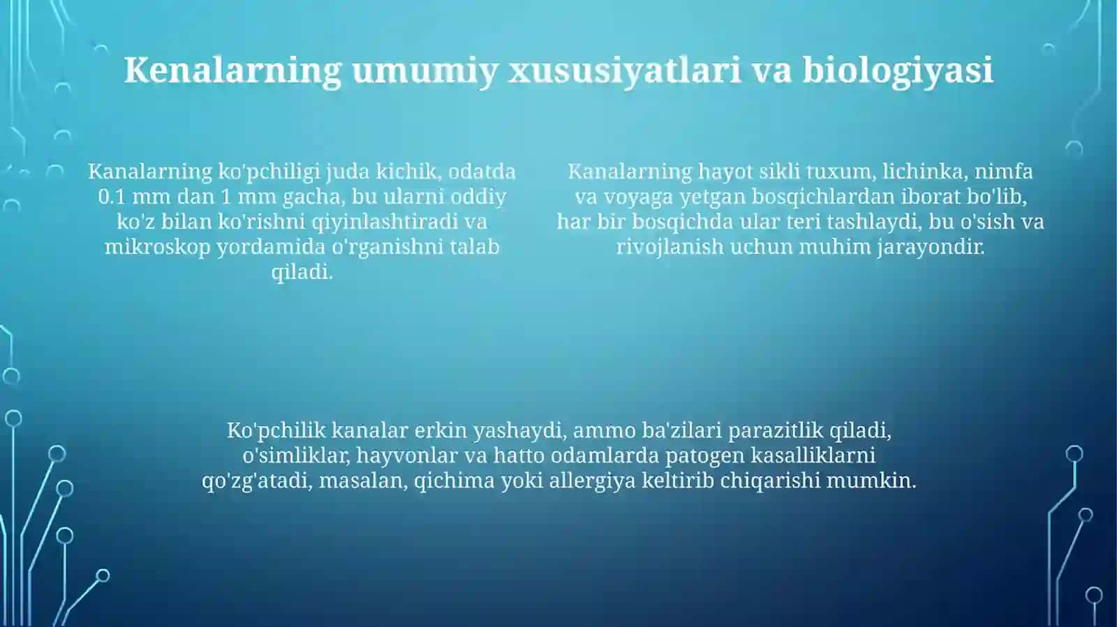 Boʻgʻimoyoqlilar tipi.Kanalar turkumi 4